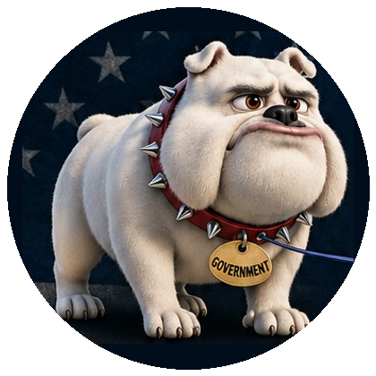 PAT'S POLITICAL PIT bulldog logo